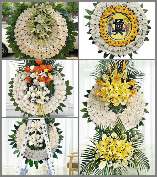 安徽六安市金寨县南溪镇曾畈村花圈速递
